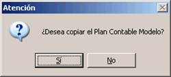 Mensaje copiar plan contable