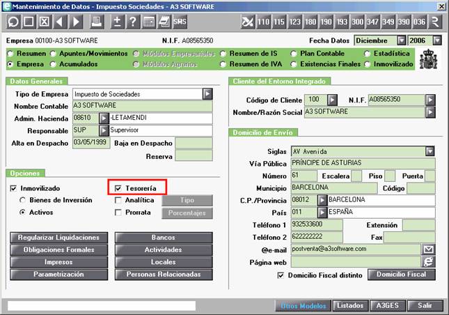 Mantenimiento de Empresa