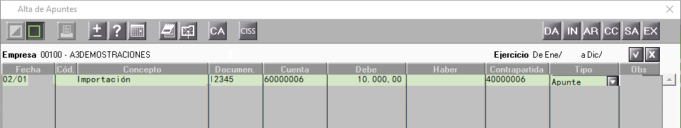 Importacion de servicios Apunte