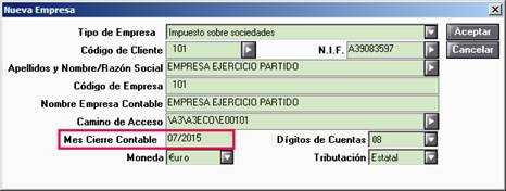 Alta empresa ejercicio partido
