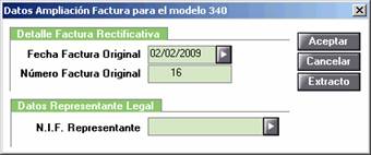 Datos Ampliación Factura para el modelo 340