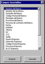 Campos insertables