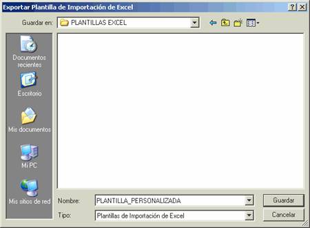 Exportar importar plantilla