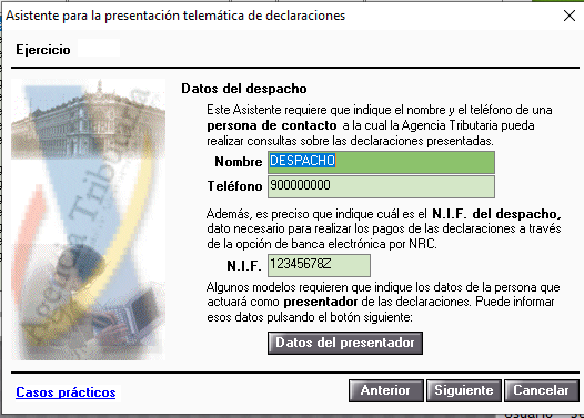 datos despacho presentacion