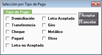 Tipos de pago