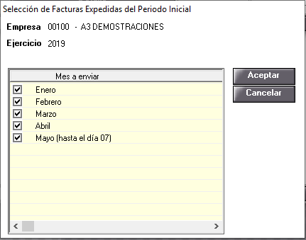 selecciona meses