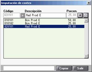 Imputación de costes