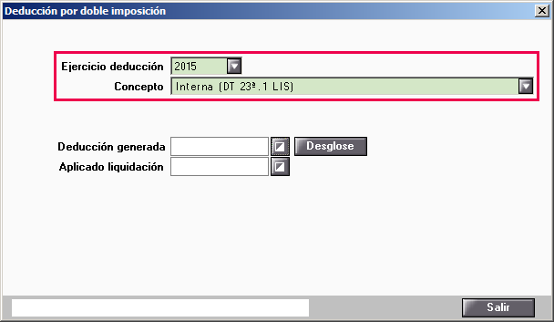 Deduccion por doble imposicion
