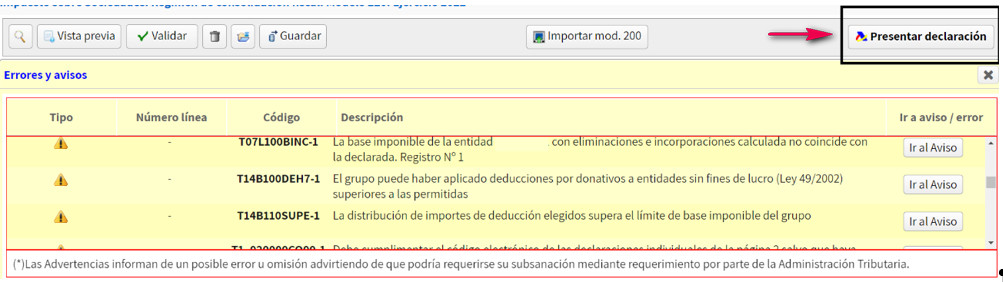 presentar declaracion