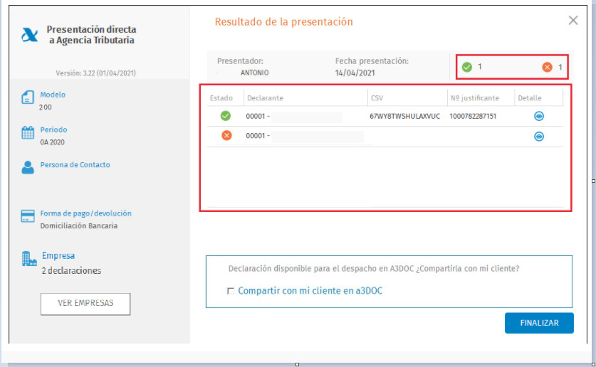 pda presentado