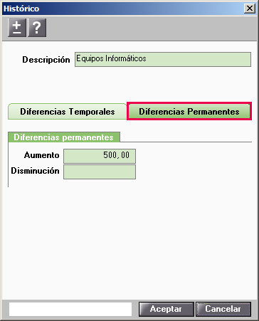 Histórico Diferencias Permanentes