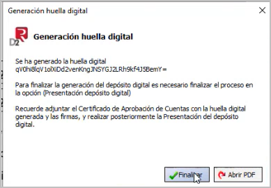 huella generada