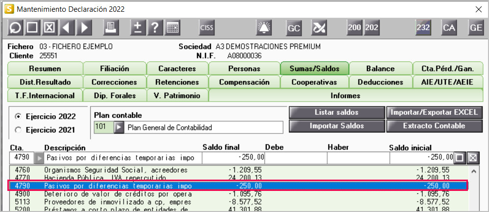 saldo 4790 inicial