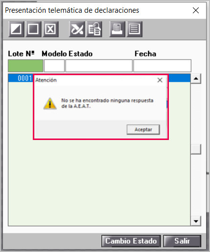 sin respuesta lote