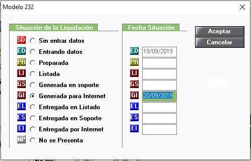 situaciones del modelo