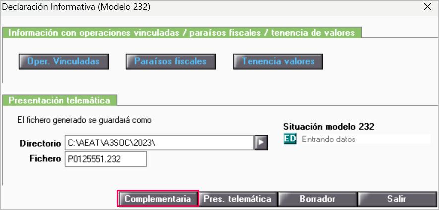 complementaria 232