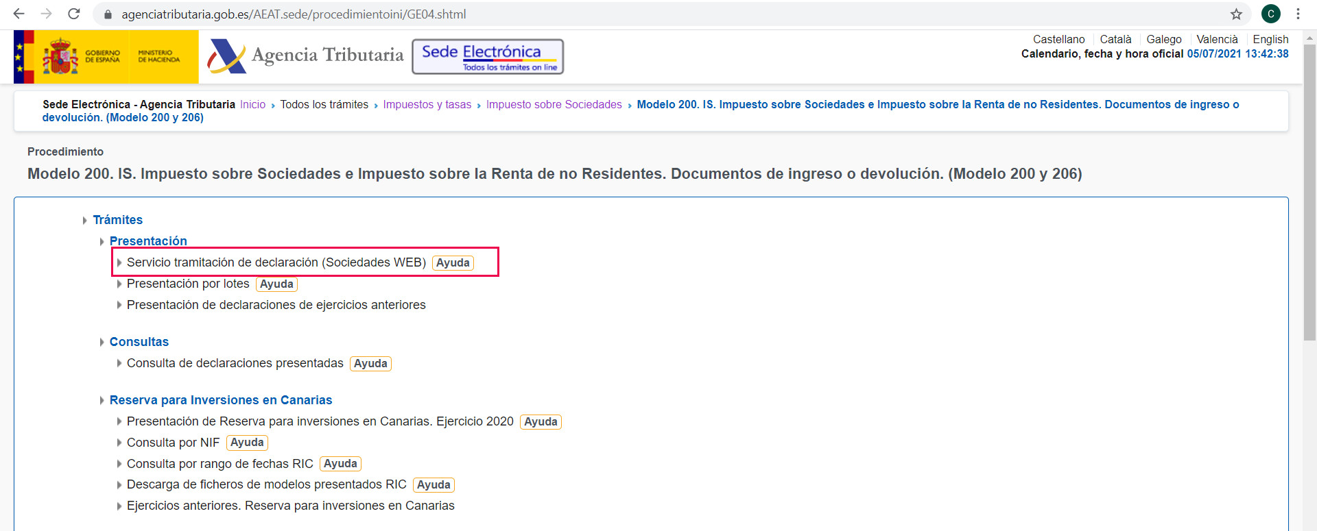 web aeat