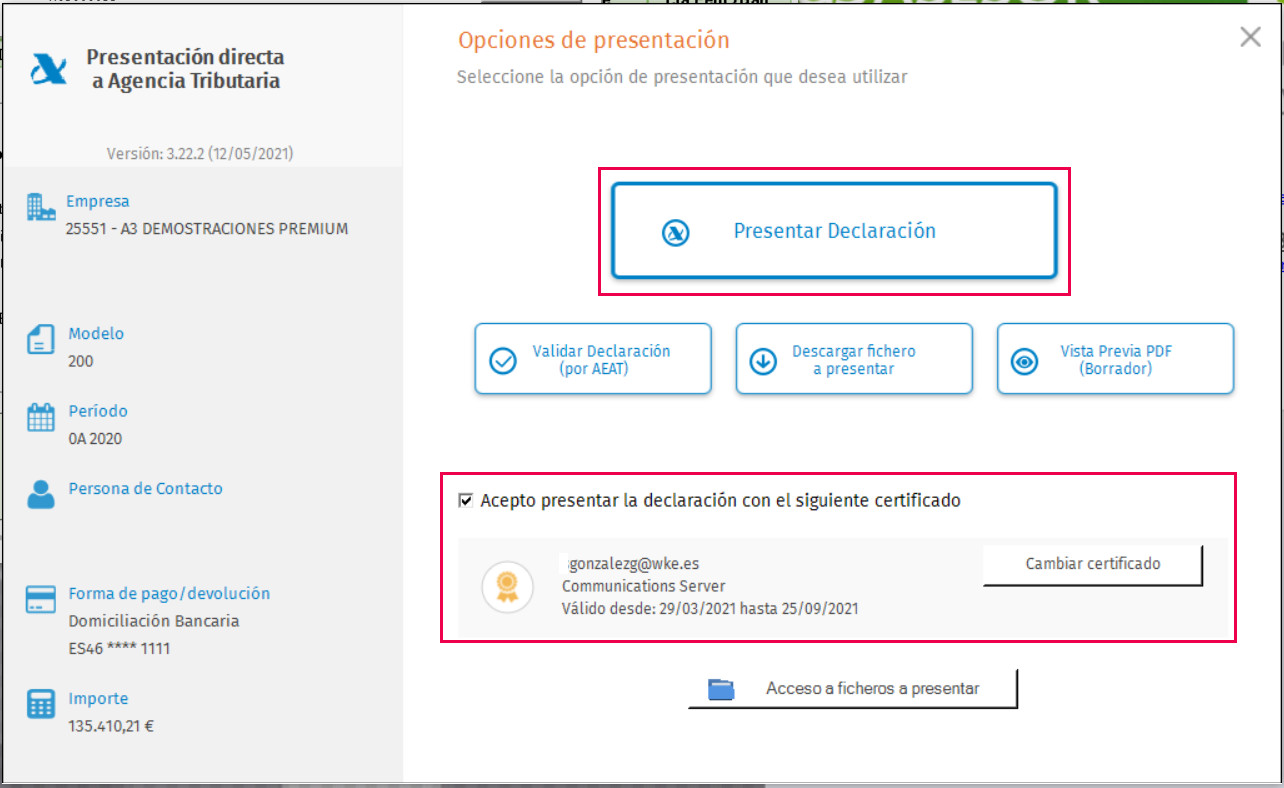 presentar pda