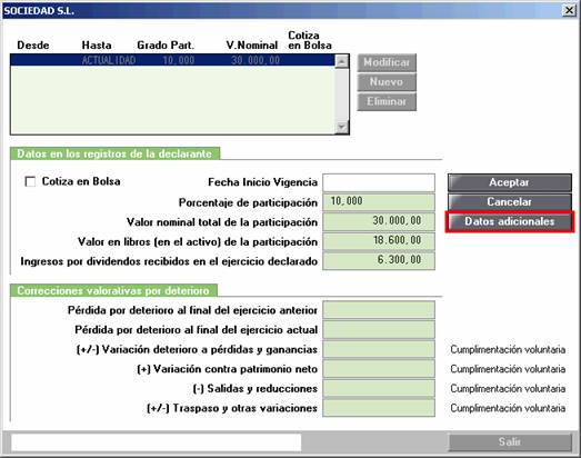 Datos adicionales