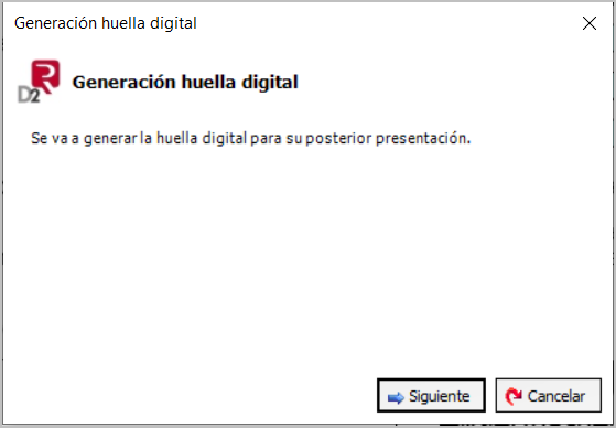 generación de huella digital