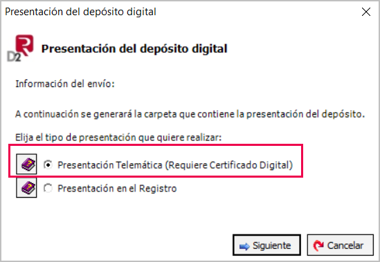 presentación deposito digital