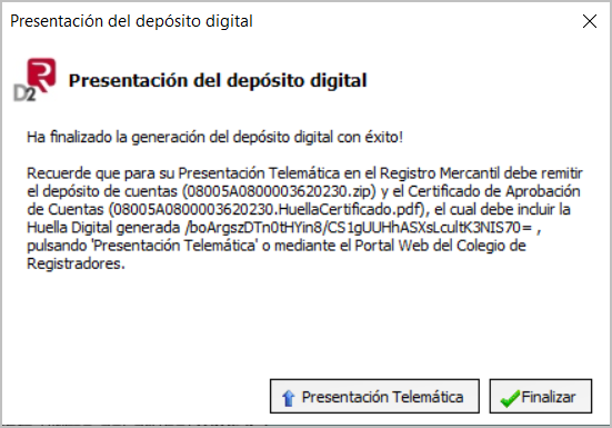 presentación deposito digital