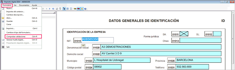 D2 validar datos