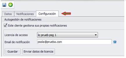 Configuración de la autogestión de notificaciones