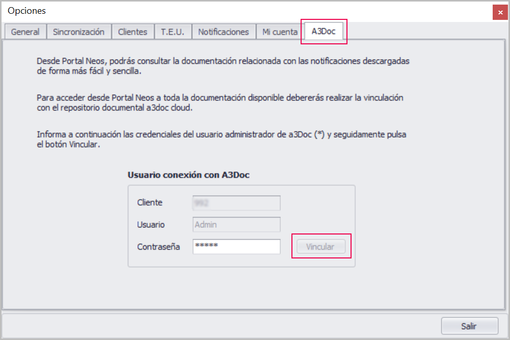 opciones a3doc