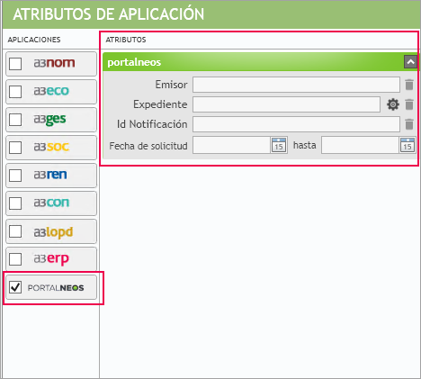 Atributos de Aplicacion