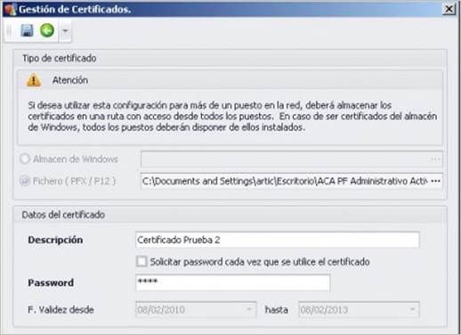 Gestión de Certificados