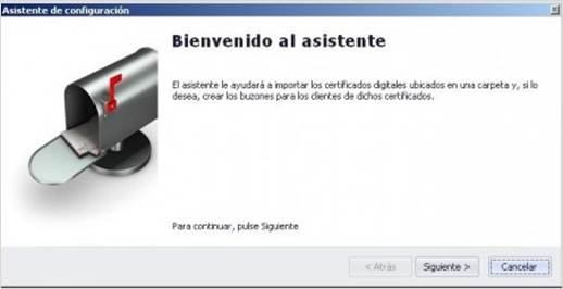 Asistente para importar certificados