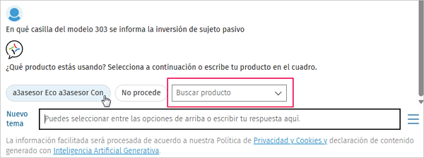 seleccionar producto
