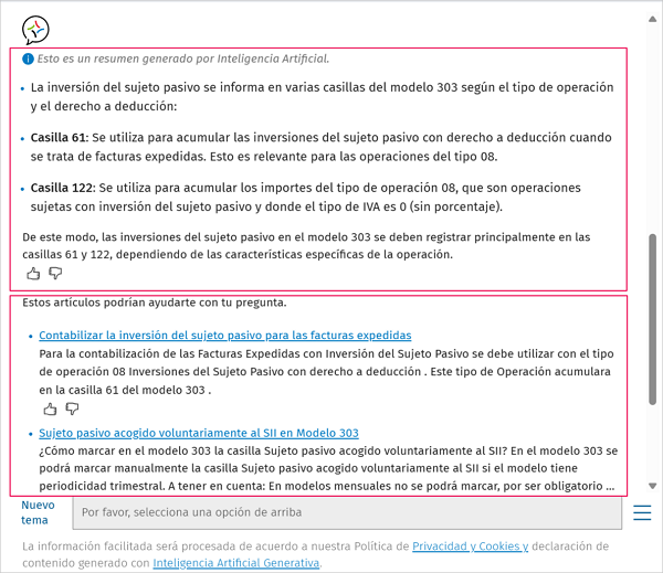 Resumen IA y artículos propuestos