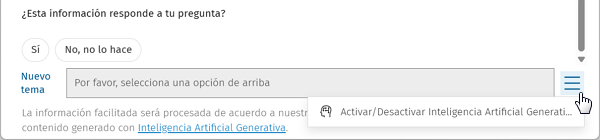 activar y desactivar IA