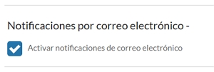 activar notificaciones por email