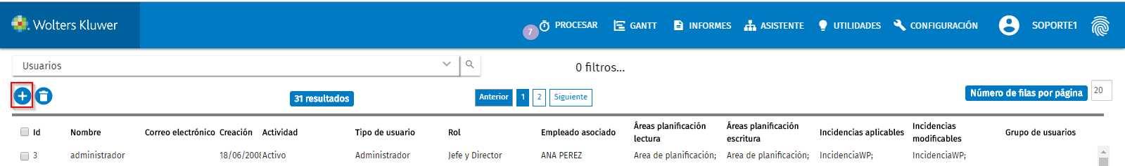 crear usuario