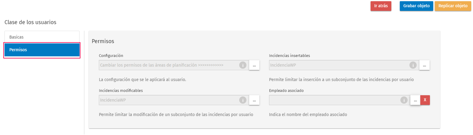 Permisos de usuario