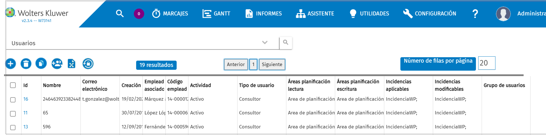 Alta masiva de usuarios