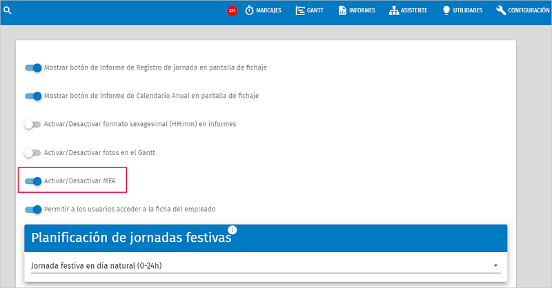 Activar MFA