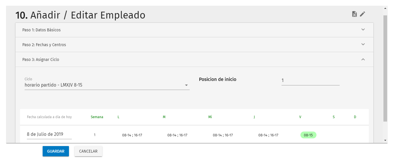 Editar ficha empleado