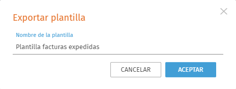 Exportar plantilla Nombre de la palntilla