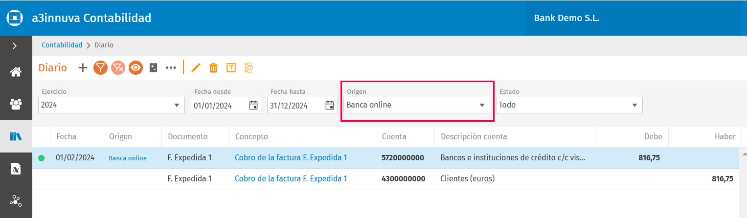 origen banca online