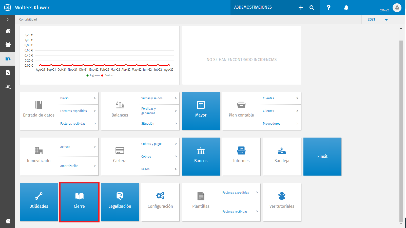Menu Principal Contabilidad Cierre