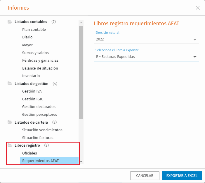 CONTABILIDAD Informes Requerimientos AEAT