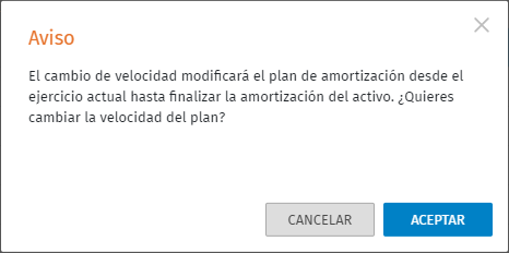 Plan Amortizacion Aviso cambio de velocidad