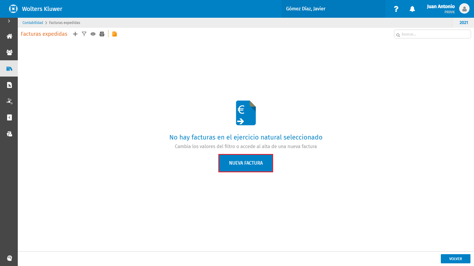 Contabilidad Facturas Expedidas Nueva factura