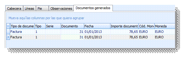 Generación de documentos periódicos (Cuotas)