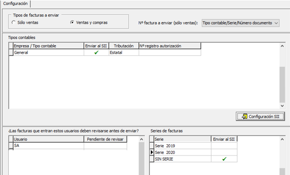 Check enviar al SII