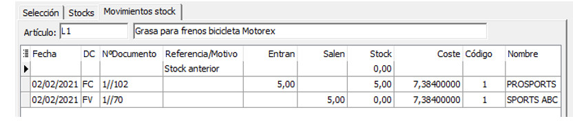 generar movimietos l1